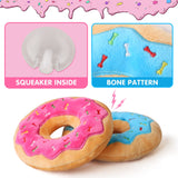 Dog Toy Birthday Set Vocal Plush Pet Toy Donuts Dog Toys  Dog Toys for Large Dogs Dog Interactive Games  Dog Stuff