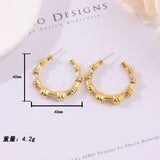 Summer European and American Plated CCB Bamboo Knot Earrings Cross border Popular Fashion and Individualized Women's Earrings Earring Ornaments