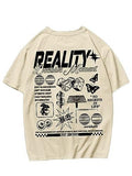 Fashionable loose letter printed T-shirt