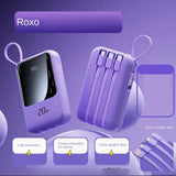 Portable Mobile Power Supply Comes with Data Cable  10000mAh * Purple