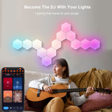 VICKYO Tuya Quantum Lamp Smart Bluetooth APP WIFI Control Night Light LED Hexagon Panel Lights For Game Room Bedroom Wall Decor