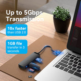 Vention USB Hub 3.0 Multi USB Splitter 4 USB Port 3.0 2.0 com Micro Charge Power para Lenovo Xiaomi Macbook Pro PC Hub C USB 3 0 