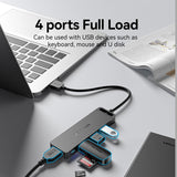 Vention USB Hub 3.0 Multi USB Splitter 4 USB Port 3.0 2.0 com Micro Charge Power para Lenovo Xiaomi Macbook Pro PC Hub C USB 3 0 