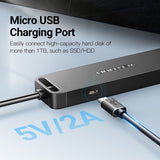 Vention USB Hub 3.0 Multi USB Splitter 4 USB Port 3.0 2.0 com Micro Charge Power para Lenovo Xiaomi Macbook Pro PC Hub C USB 3 0 
