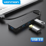 Vention USB Hub 3.0 Multi USB Splitter 4 USB Port 3.0 2.0 com Micro Charge Power para Lenovo Xiaomi Macbook Pro PC Hub C USB 3 0 