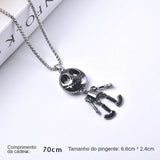 Colar de aço titânio Alien Fashion