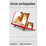 Amplificador De Tela Do Telefone 10/12 Polegada 3d Projeto Dobrável Hd Lupa De Vídeo 3d Filmes Relógio Smartphone Stand